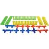 Constructive Playthings - JTM-60 80 pc. Translucent Pipe Builders Only for 3D Structures and Light Table Use with 2 3/4" L. Straight Tubes, Elbow Tubes and"T" Tubes for Ages 3 Years and Up view 2