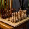 15 Inches Dark and Light Brown Weighted Chess Set - Unique Chess Set with 32 Chess Pieces - Large Marble Chess Set Ideal for Home Dcor - Best Tournament Chess Set & Home dcor Gifts view 1