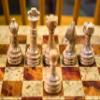 15 Inches Dark and Light Brown Weighted Chess Set - Unique Chess Set with 32 Chess Pieces - Large Marble Chess Set Ideal for Home Dcor - Best Tournament Chess Set & Home dcor Gifts view 4