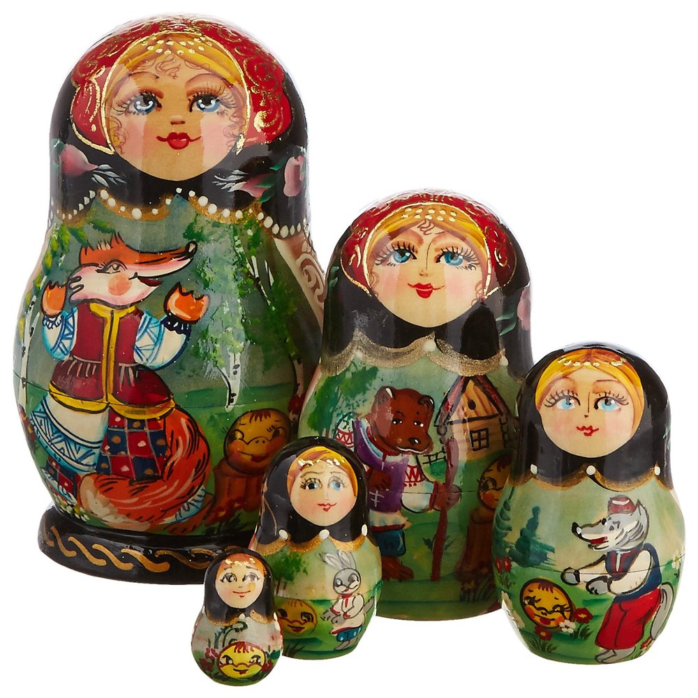 5 Piece Gingerbread Matreshka Nesting Doll - 120051 by G.DeBrekht