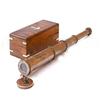Vintage Copper Finish Telescope with Wooden Box Marine Gift London 1917 view 1