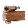 Vintage Copper Finish Telescope with Wooden Box Marine Gift London 1917 view 2