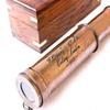 Vintage Copper Finish Telescope with Wooden Box Marine Gift London 1917 view 3