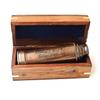 Vintage Copper Finish Telescope with Wooden Box Marine Gift London 1917 view 4