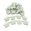 100Pcs Mini Glitter Wood Princess Crown Silver for Baby Shower Wedding Birthday Party Decorations view 1