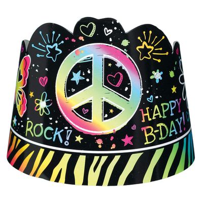 Amscan Neon Doodle Tiara, 8 1/2" x 6 1/2", Multicolor