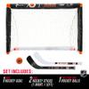 Franklin Sports NHL Philadelphia Flyers Mini Hockey Set - Kids Indoor Knee Hockey Goal, Ball, + 2 Mini Stick Combo Set - Youth NHL Team Indoor Toy Sets - Ages 3+ view 2