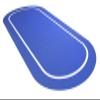 Versa Games Roll Out Non Slip Casino Poker Table Top - Blue view 1