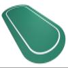 Versa Games Roll Out Non Slip Casino Poker Table Top - Green view 1