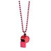 Amscan Whistle Bead Necklace Sports Noisemakers Accessory, Red, 36" Party Favors (399909.40) view 1