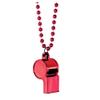Amscan Whistle Bead Necklace Sports Noisemakers Accessory, Red, 36" Party Favors (399909.40) view 2