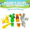 POPULAR PLAYTHINGS Magnetic Animals for Toddlers 1-3, Mix or Match Animal Toys, Set of 4 Gift for Kids - Jungle Animals view 4
