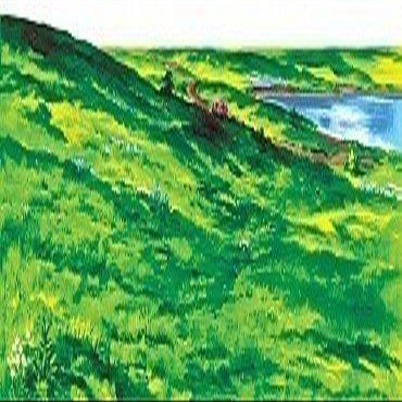 Hillside Meadow Overlay Large Felt for 32" X 48" Flannel Boards