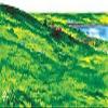 Hillside Meadow Overlay Large Felt for 32" X 48" Flannel Boards view 1