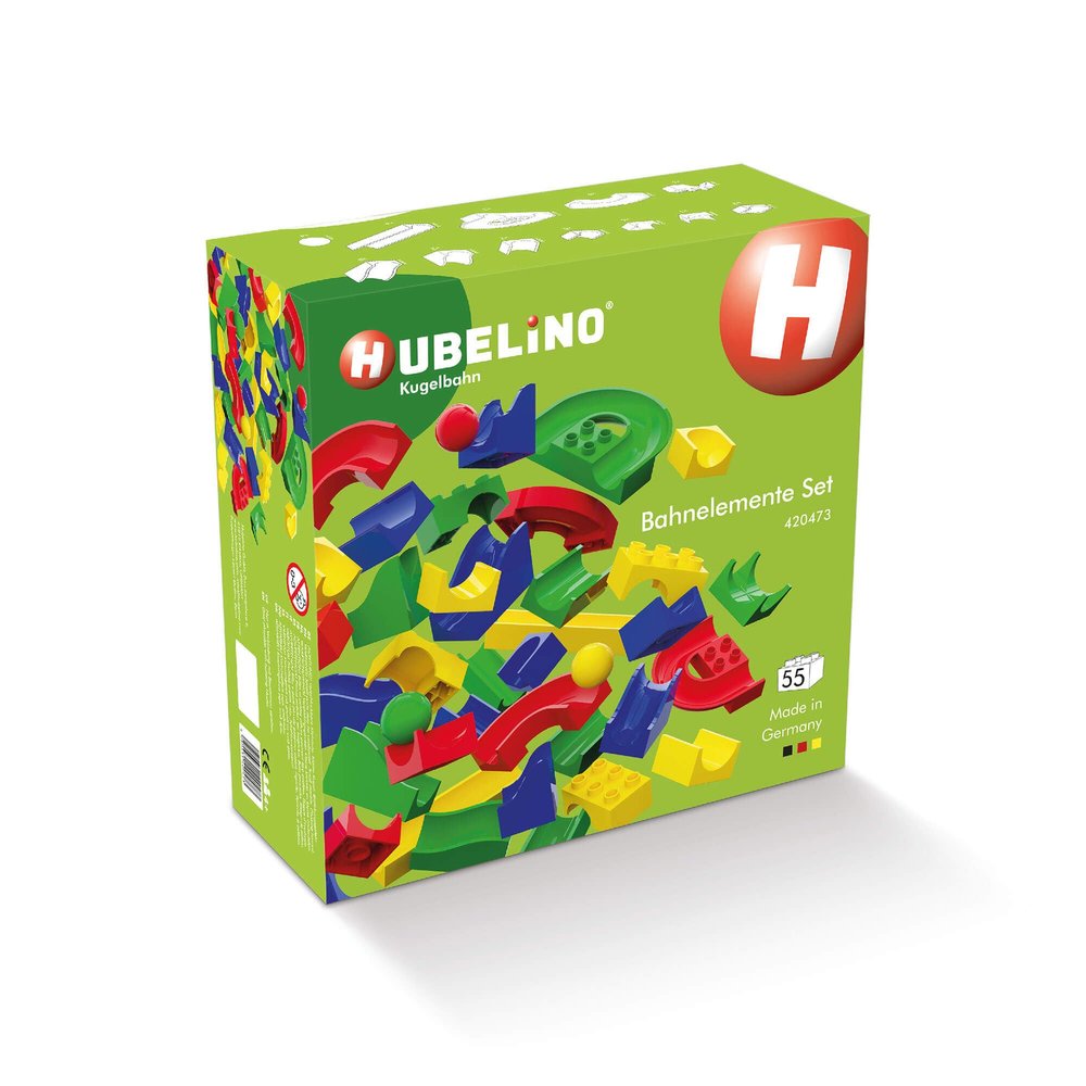 Hubelino 55 Piece Run Elements - The Original Marble Run Expansion Set - Made in Germany