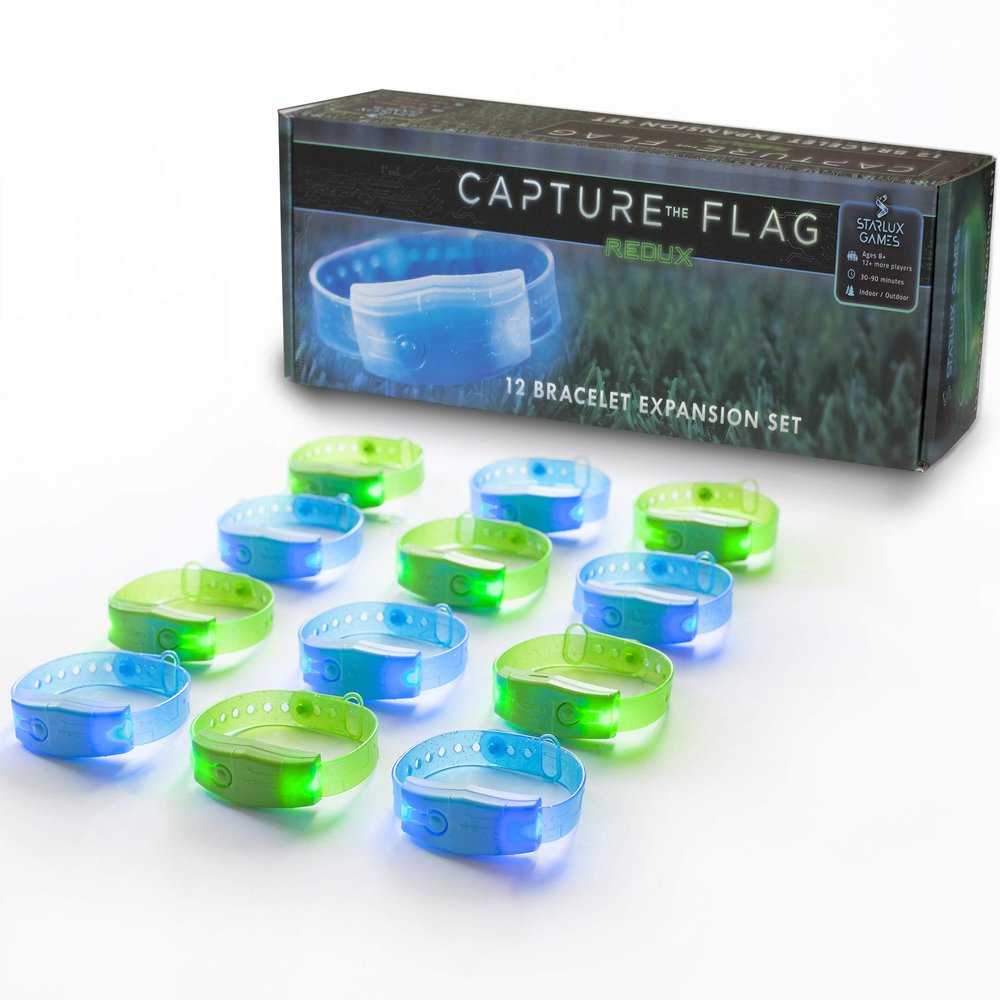 Capture The Flag REDUX: Glow-in-The-Dark Bracelet Expansion Set | Add 12 Players | Outdoor Games for Kids | Gift Idea for Teen Boys | Alternative to Hover Soccer & Light Up Basketball | By Starlux