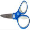 Westcott 7-Inch Kleenearth Soft Handle Straight Scissors, Blue/Gray (15553) view 1