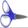 Westcott Kleenearth Soft Handle Straight Scissors, Blue/Gray view 1
