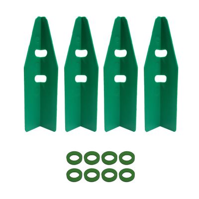Game Room Guys 4 Green PinCab Leg Protectors & 8 Bolt Protectors