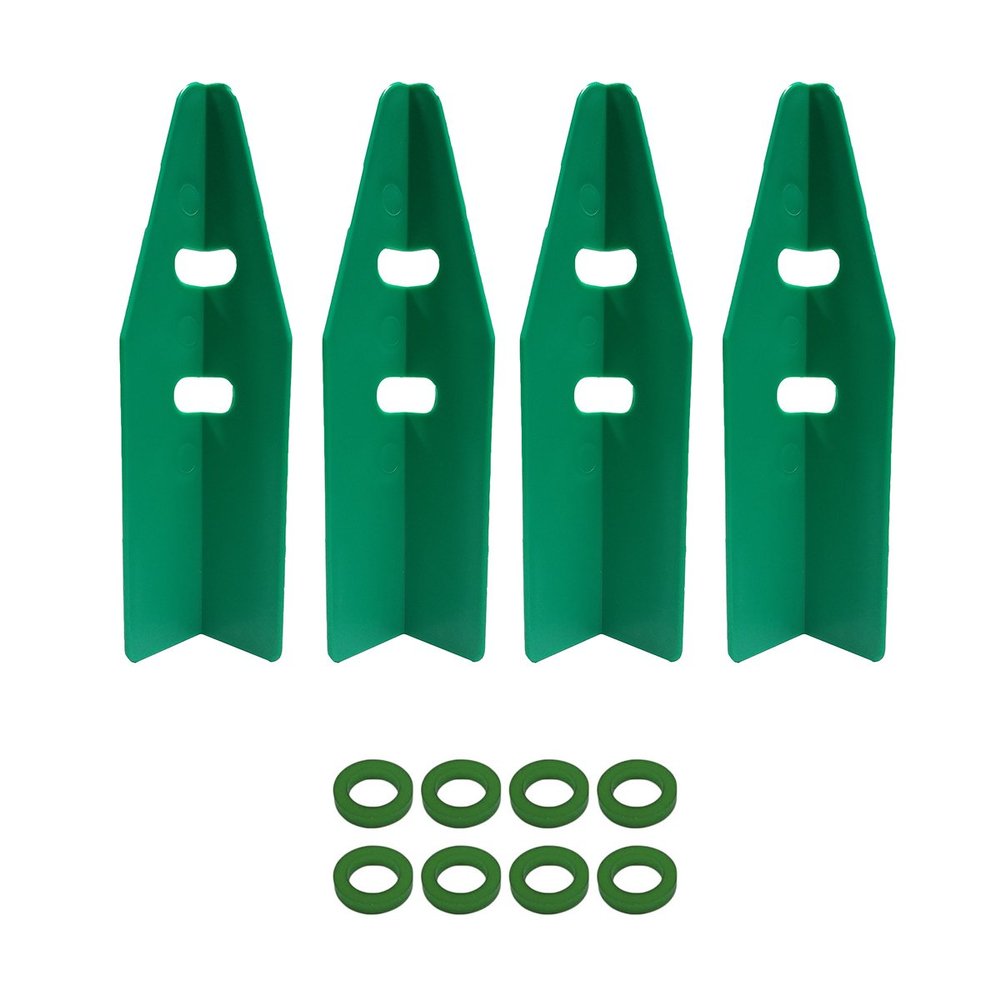 Game Room Guys 4 Green PinCab Leg Protectors & 8 Bolt Protectors
