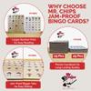 MR CHIPS Jam-Proof Fingertip Slide Bingo Cards with Sliding Windows 10 Pack in Tan Style view 2