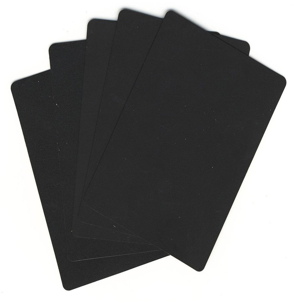 10 Poker Size (Wide) Black Cut Cards for Poker Texas Hold'em Tournaments Blackjack Games