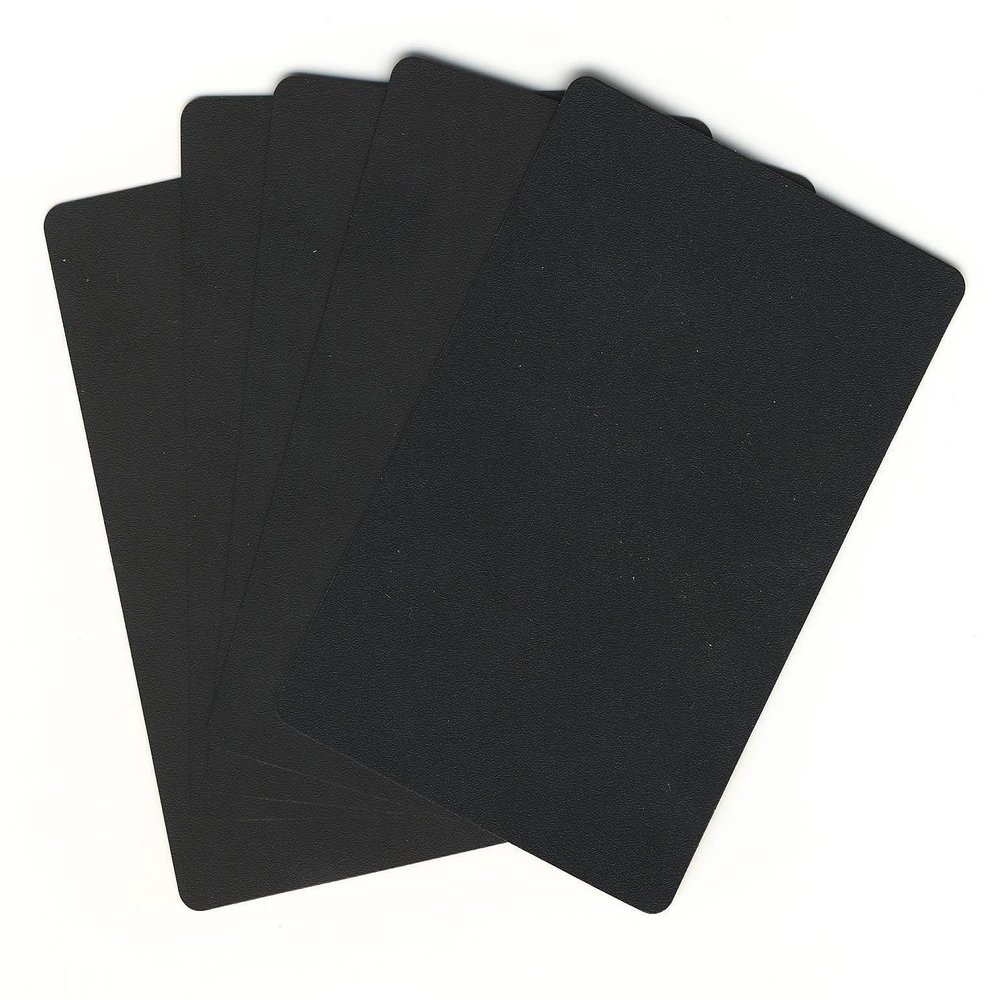 10 Bridge Size (Narrow) Black CUT Cards for Poker Texas Hold'em Tournaments Blackjack Games