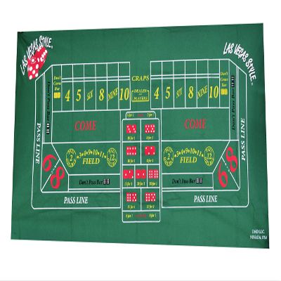 New Casino Craps Green Felt Layout 36" X 72"