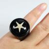 Starfish Black Ring Size 7 view 4