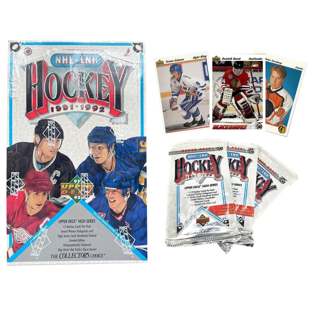 1991-92 Upper Deck Hockey Sealed High Box Of 36 Packs 12 Cards Per Pack