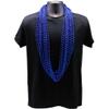 48" 10mm Round Metallic Royal Blue Mardi Gras Beads - Dozen (12 Necklaces) view 2