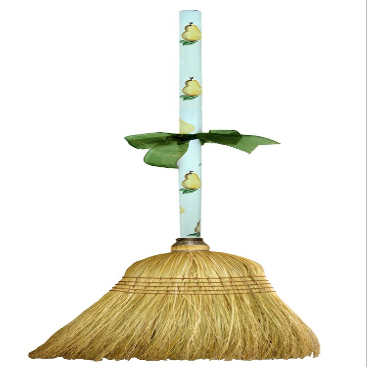Cute Tools Garden Broom - Landscaping Instrument, Sweep and Dust With This Garden Accessory, Hand Painted Wooden Broomstick In The USA, Durable Yard and Gardening Equipment From CuteTools! - Art For A Cause, Pear