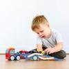 Le Toy Van Motors, Planes & Garages Race Car Transporter Set Premium Wooden Toys for Kids Ages 3 Years & Up view 2