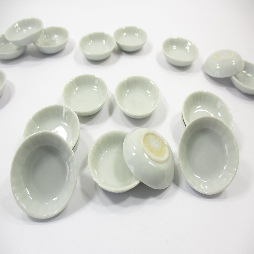 10x30 mm White Round Bowls Dollhouse Miniatures Ceramic Supply Deco 13268
