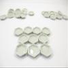 10 Mini White Hexagonal Plate Dish Dollhouse Miniature Kitchen Ceramic 13262 view 1