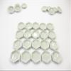 10 Mini White Hexagonal Plate Dish Dollhouse Miniature Kitchen Ceramic 13262 view 2