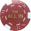 100 TEXAS HOLDEM I'm All In TOURNAMENT POKER CASINO CHIPS view 1