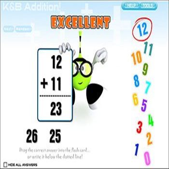 Addition Flash Cards Interactive