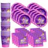 Gymnastics Star Birthday Party Supplies Set Plates Napkins Cups Tableware Kit for 16 view 1
