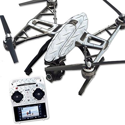 MightySkins Skin Compatible with Yuneec Q500 & Q500+ Quadcopter Drone wrap Cover Sticker Skins Diamond Plate