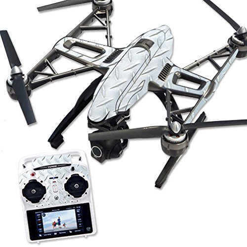 MightySkins Skin Compatible with Yuneec Q500 & Q500+ Quadcopter Drone wrap Cover Sticker Skins Diamond Plate