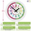 ertt Teaching Wall Clock - Learn The Time Wall Clock - Kids Analog Clock for Classroom, Playroom, Bedroom, Educational Room Decor - School Clock for Kids with Rainbow Face (29cm) view 3