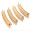BRIO World 33342 - Large Curved Wooden Tracks | 4-Piece Toy Train Set Extension | Compatible with All BRIO Railway Toys | Safety Tested and Approved | Ideal for Kids Ages 3 and Up view 1