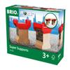 Brio World 33254 - Super Supports - 2 Piece Wooden Railway Set | Enhances Creativity | Compatible with All Brio Train Sets | Sustainability Certified | Perfect for Kids Ages 3 and Up view 1