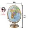 Pioneer 12" Diameter Globe, USA Cartography with Raised Mountain Relief and Sturdy Metal Base. Get a closer look at the world, thanks to the gyro-matic mounting that swings up or down to bring any area into closer view. Vivid colors help to easily di view 2
