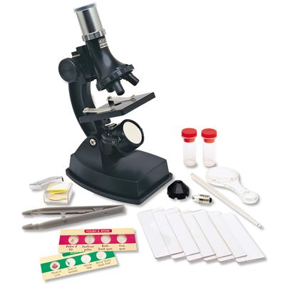 Learning Resources Elite Microscope, Microscope, Science Toys, 21 Pieces,Plastic,Black