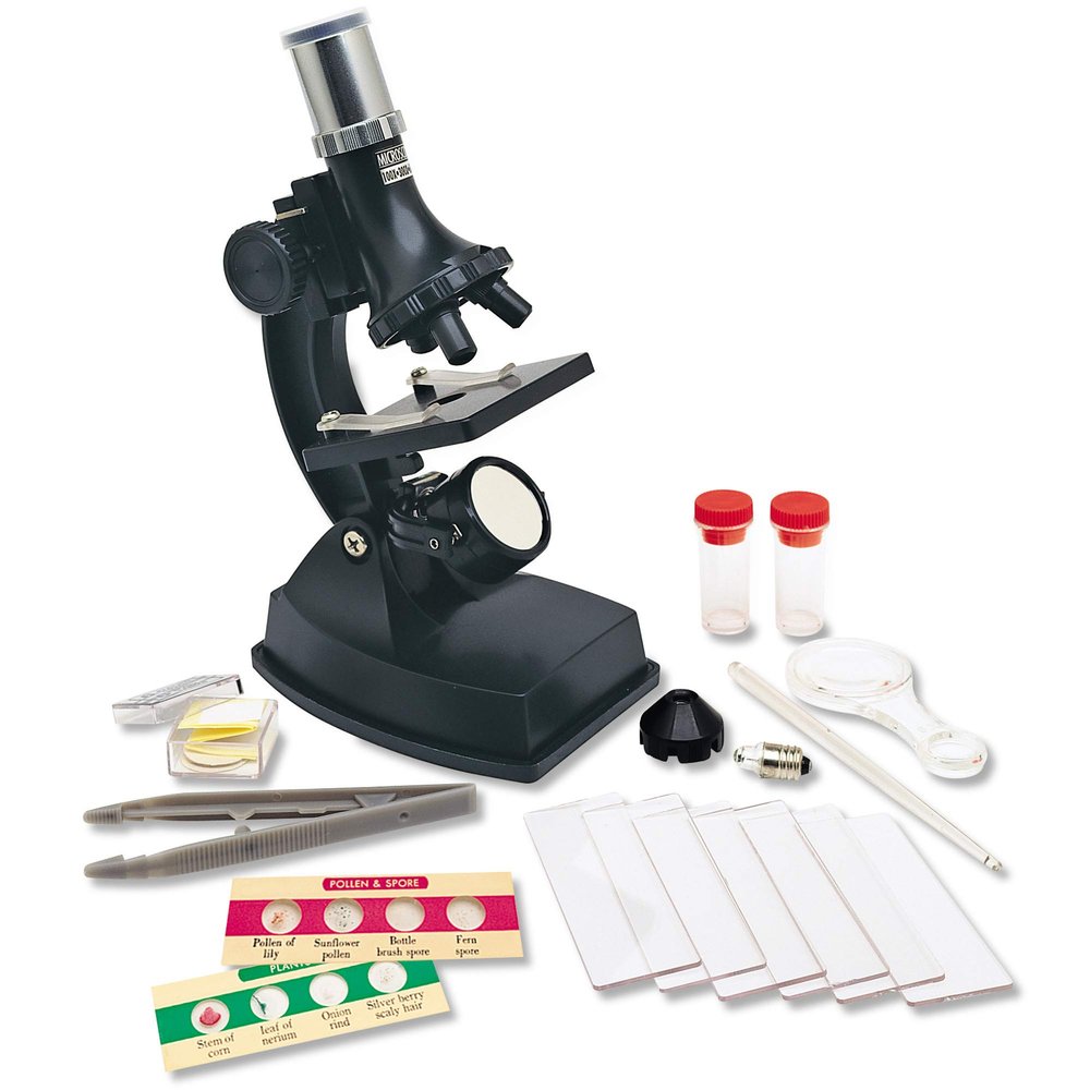 Learning Resources Elite Microscope, Microscope, Science Toys, 21 Pieces,Plastic,Black