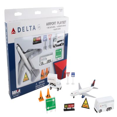 Daron Delta Airlines 12 Piece Playset (Color of the content may Vary)