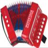 Woodstock Kid's Accordion (7"), Red, with 10 Keys, Beginner Music Toy Instrument for Children Ages 3+, Educational Gift, Toddlers Kids Boys Girls WCKA view 1