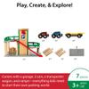 BRIO World Parking Garage - 7-Piece Wooden Toy Garage with 2 Cars, 1 Transporter Wagon, and Wooden Ramp Tracks - Works with All BRIO Train Sets - FSC-Certified - Sparks Creativity & Fun - Ages 3 & Up view 2